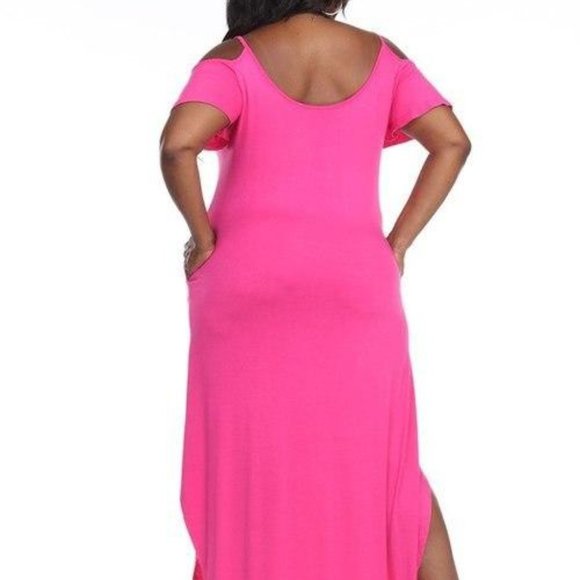 Plus Size Scoop Neck Long Prom Dress WMPS3101-06 - Picture 4 of 8